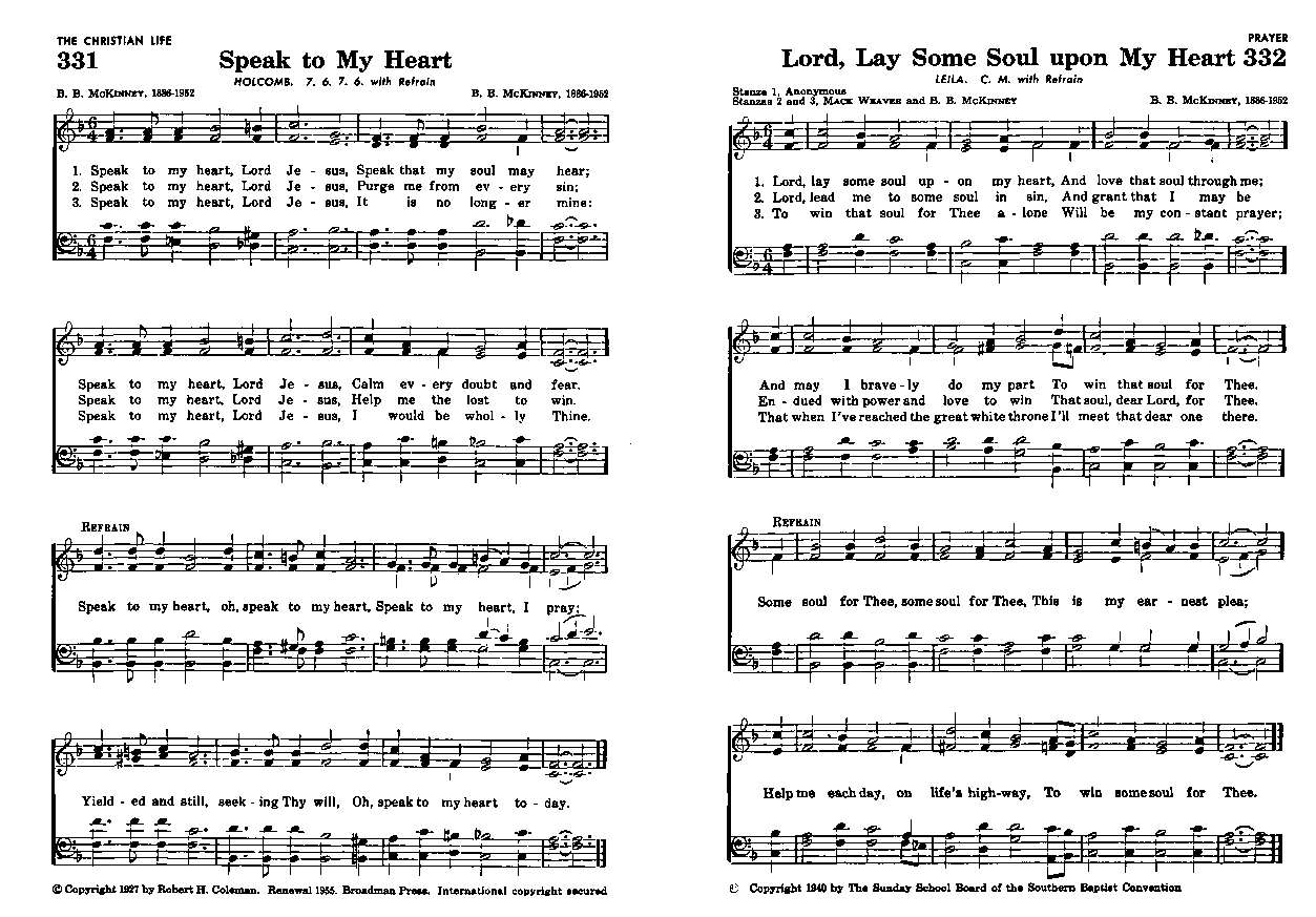 Sheet music for BH 332