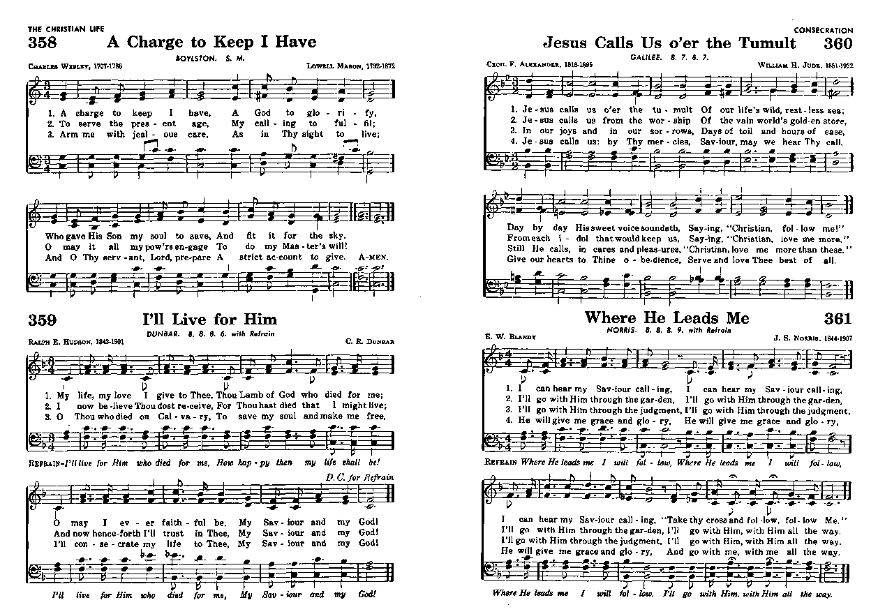 Sheet music for BH 361