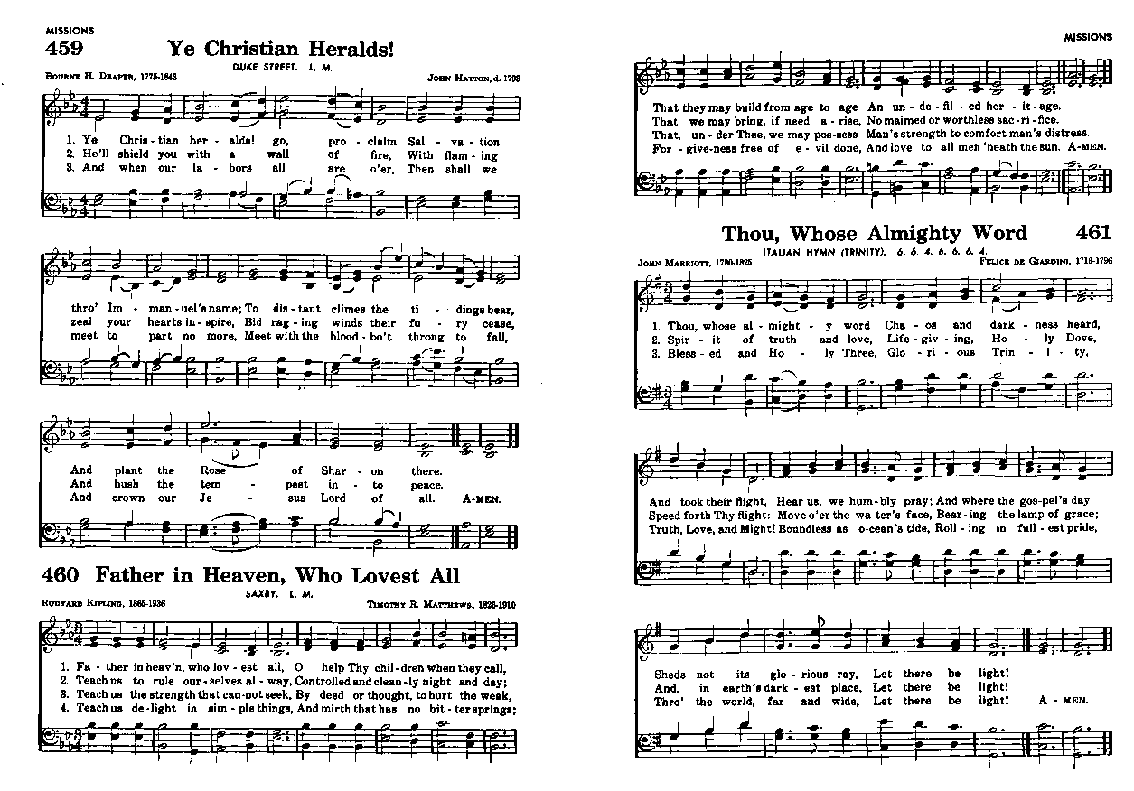 Sheet music for BH 459