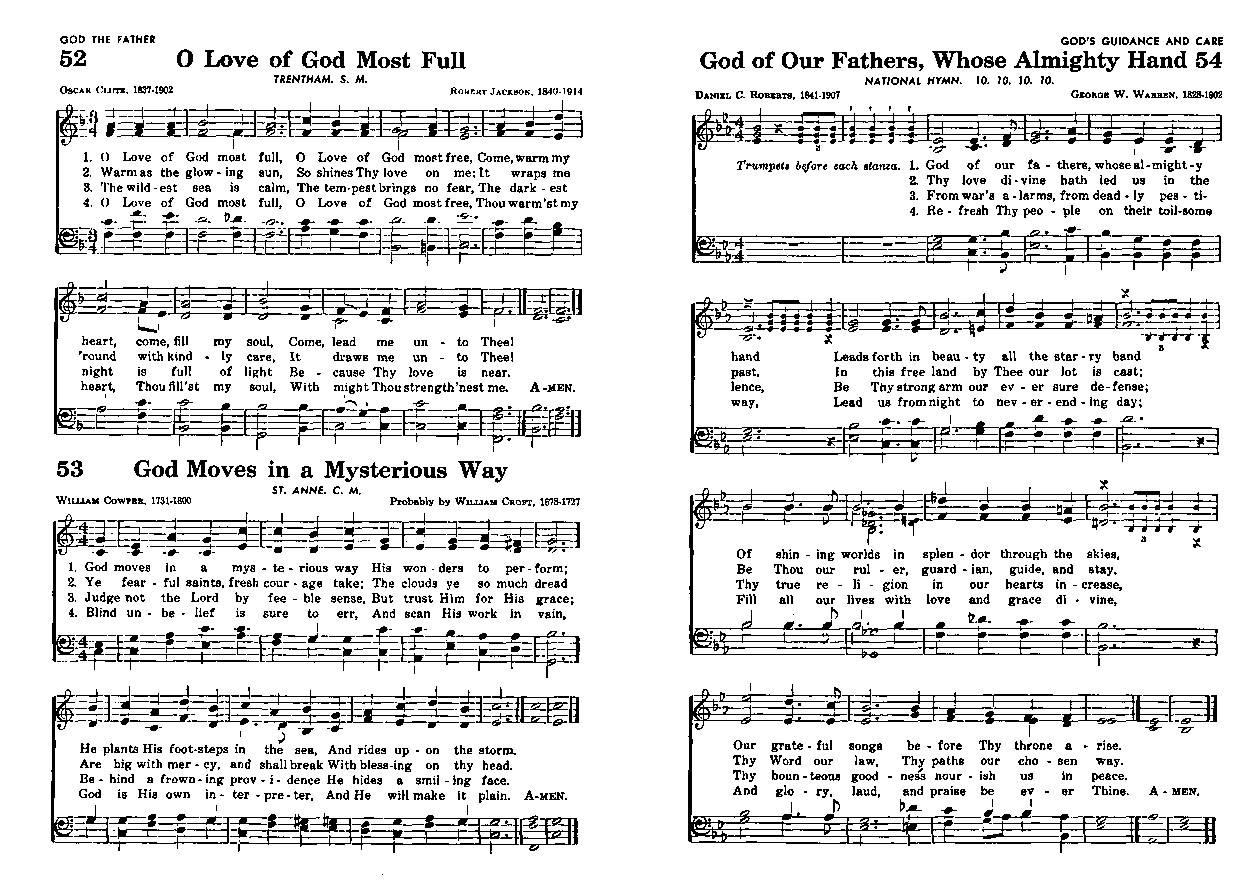 Sheet music for BH 54